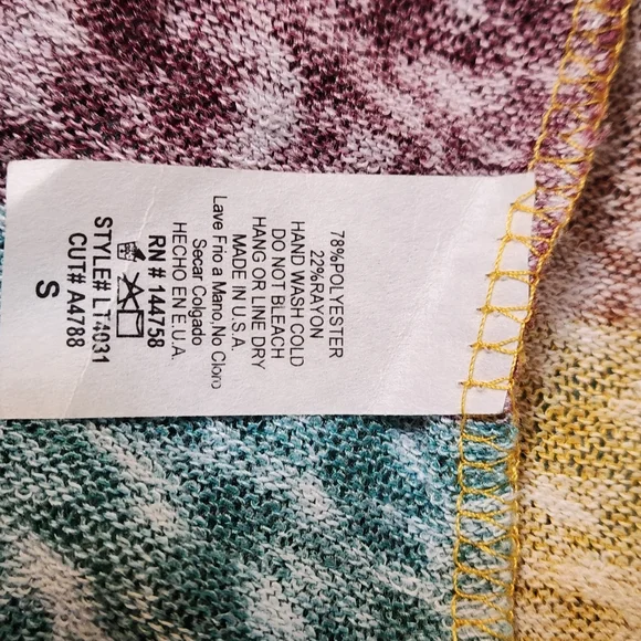 Jess Lea Striped Colorful Lightweight Duster Cardigan Long Sleeve Boho Small - Picture 9 of 9